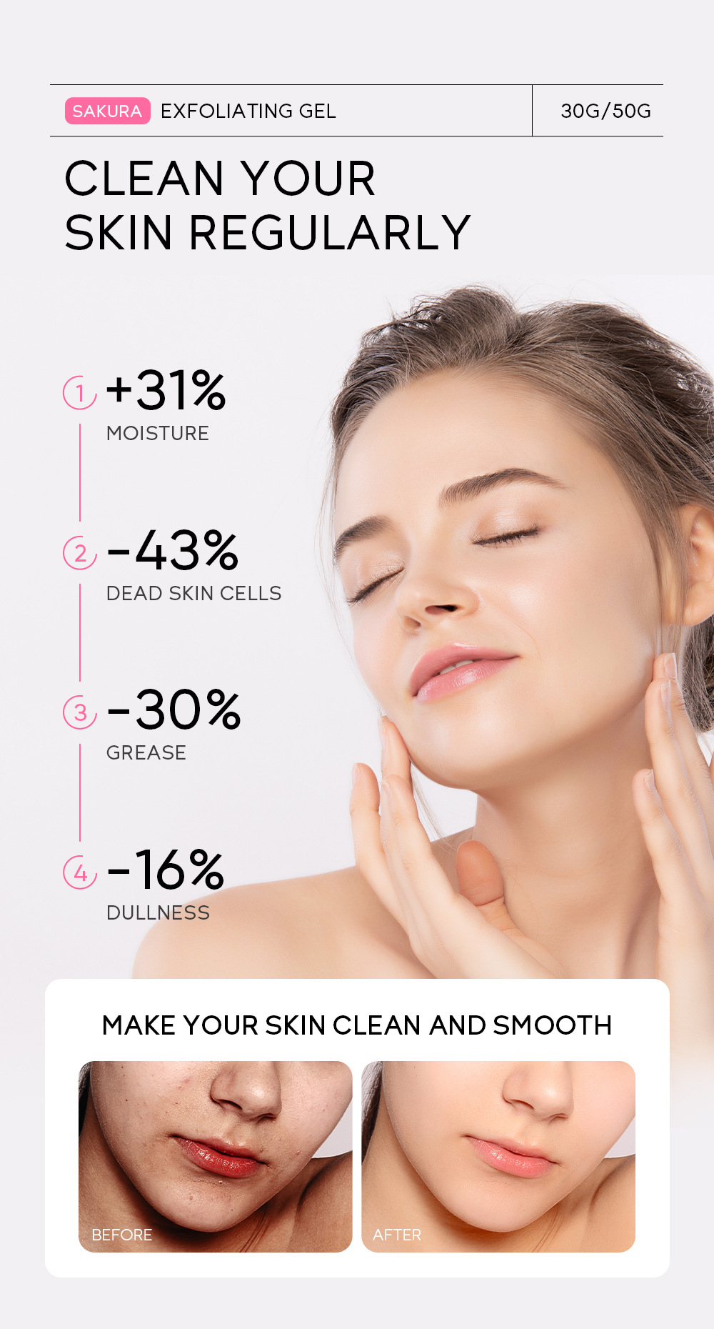 Facial Scrubs & Polishes Version Of QUIYUM Cherry Blossom Keratin Gel 50g (color Box) Facial Cleansing Pores Keratin_voghion.com