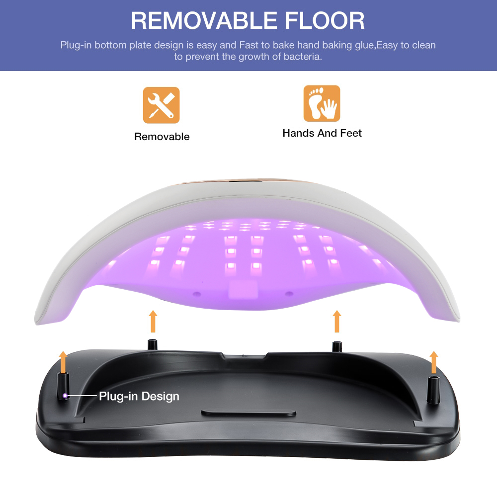 Lampada per unghie UV LED a 69 LED per asciugare le unghie per polimerizzare tutti gli smalti in gel con sensore di movimento, strumento professionale per salone di manicure_voghion.com