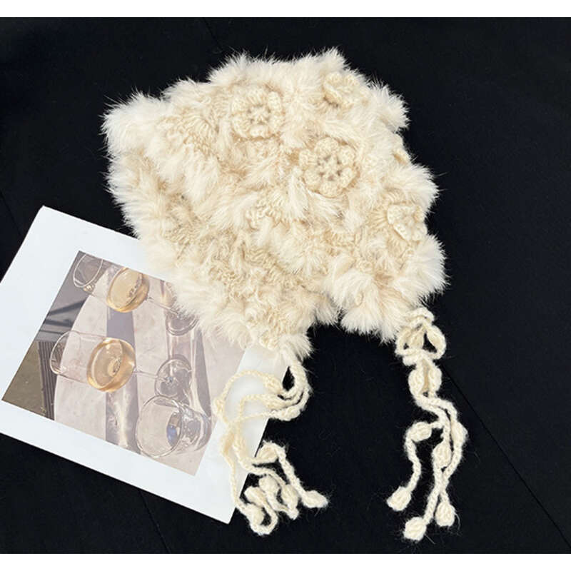 2024 New Rabbit Fur Knitted Woolen For Women's Autumn And Winter Atmosphere, Taking Pictures To Keep Warm,_voghion.com