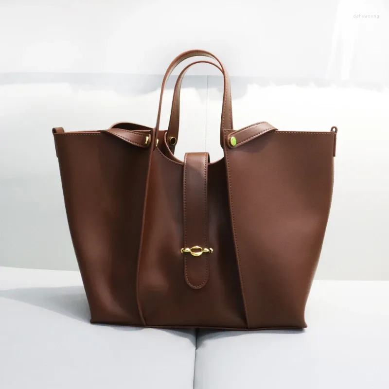 Abendtaschen Echtes Leder Tote Damentasche Herbst- und Wintermode Lässige Handtasche Schulter Große Kapazität Crossbody_voghion.com