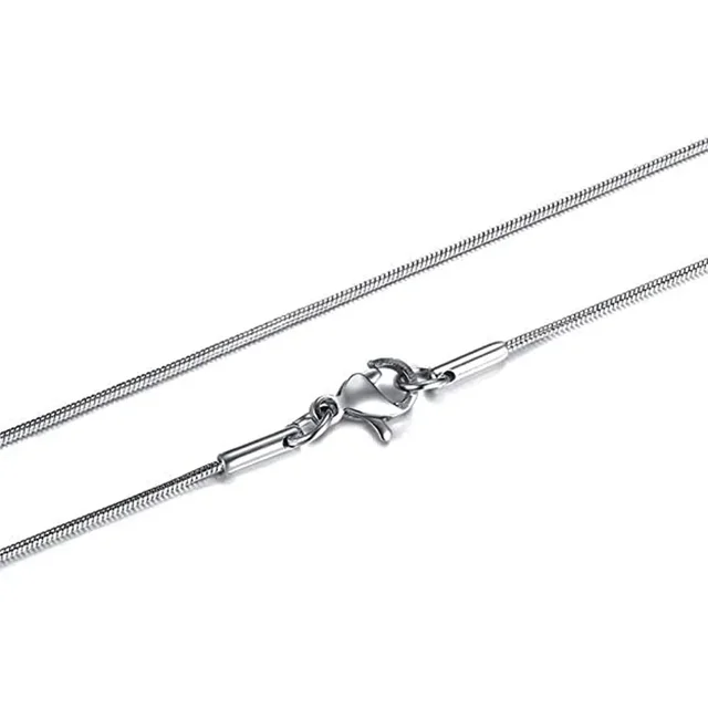1,2 mm Sier Färg Rostfritt Ormben Halsband För Kvinnor Enkel Kedja Choker Titan Stål Smycken Mode Gåva_voghion.com