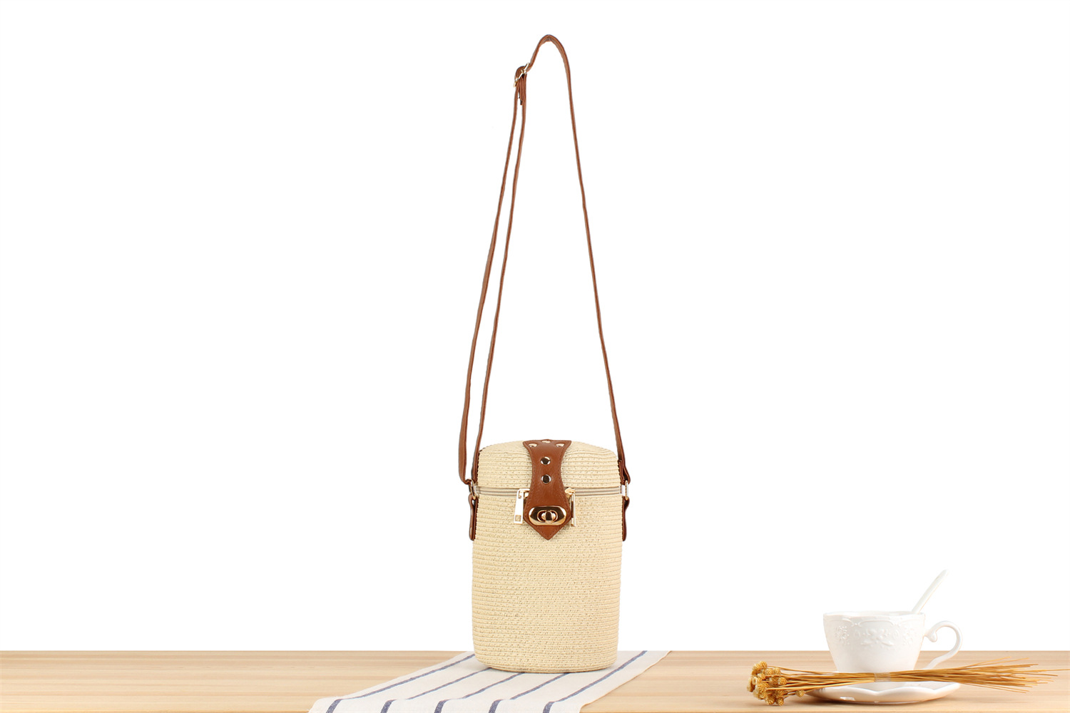 Damenmode Einzel-Schulter-Strohtasche pastoralen Stil Strandtasche_voghion.com