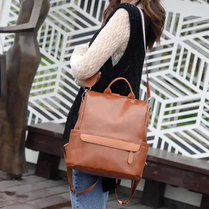 Women's Designer Backpack Soft Leather High Quality Fashion Bag_voghion.com