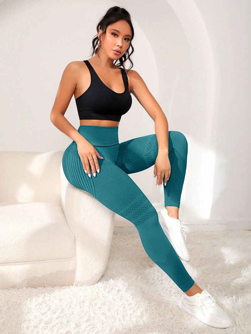 Se sexy Es zvedajícími hýžděmi Sportovní upnuté dámské elastické kalhoty Fiess s vysokým pasem na běhání jógy_voghion.com