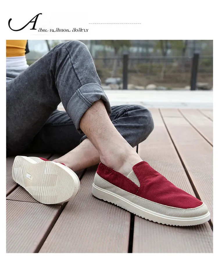 Summer Low Top Canvas One Step For Lazy Men's Casual Trendy Shoes Free Of Shipping 456_voghion.com