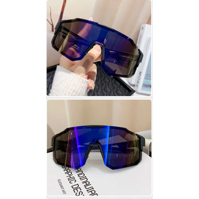 【 Tasso di recensione positiva del 90% 】 Occhiali da equitazione colorati professionali per bici antivento sci corsa integrati resistenti ai raggi UV_voghion.com