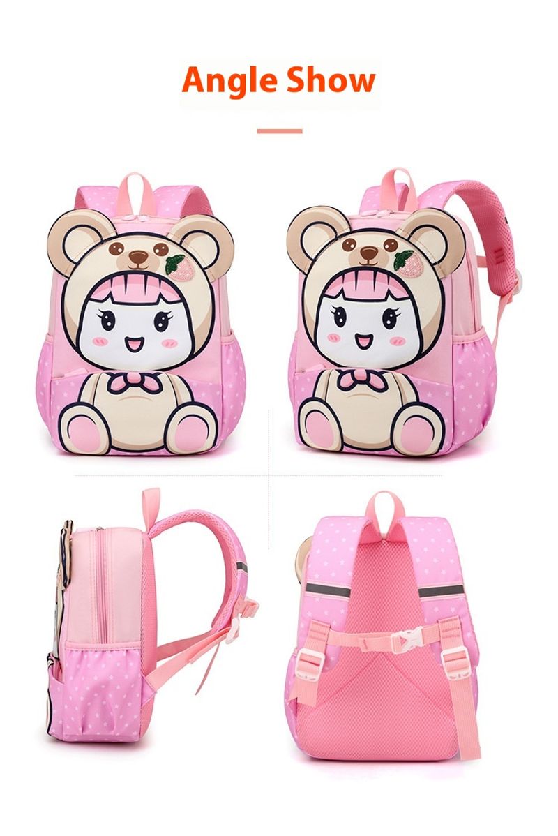 Grundschulmädchen, neuer Cartoon-süßer Kindergartenkinder im Alter von 5–9 Jahren, Rückenschutz-Rucksack für Männer_voghion.com