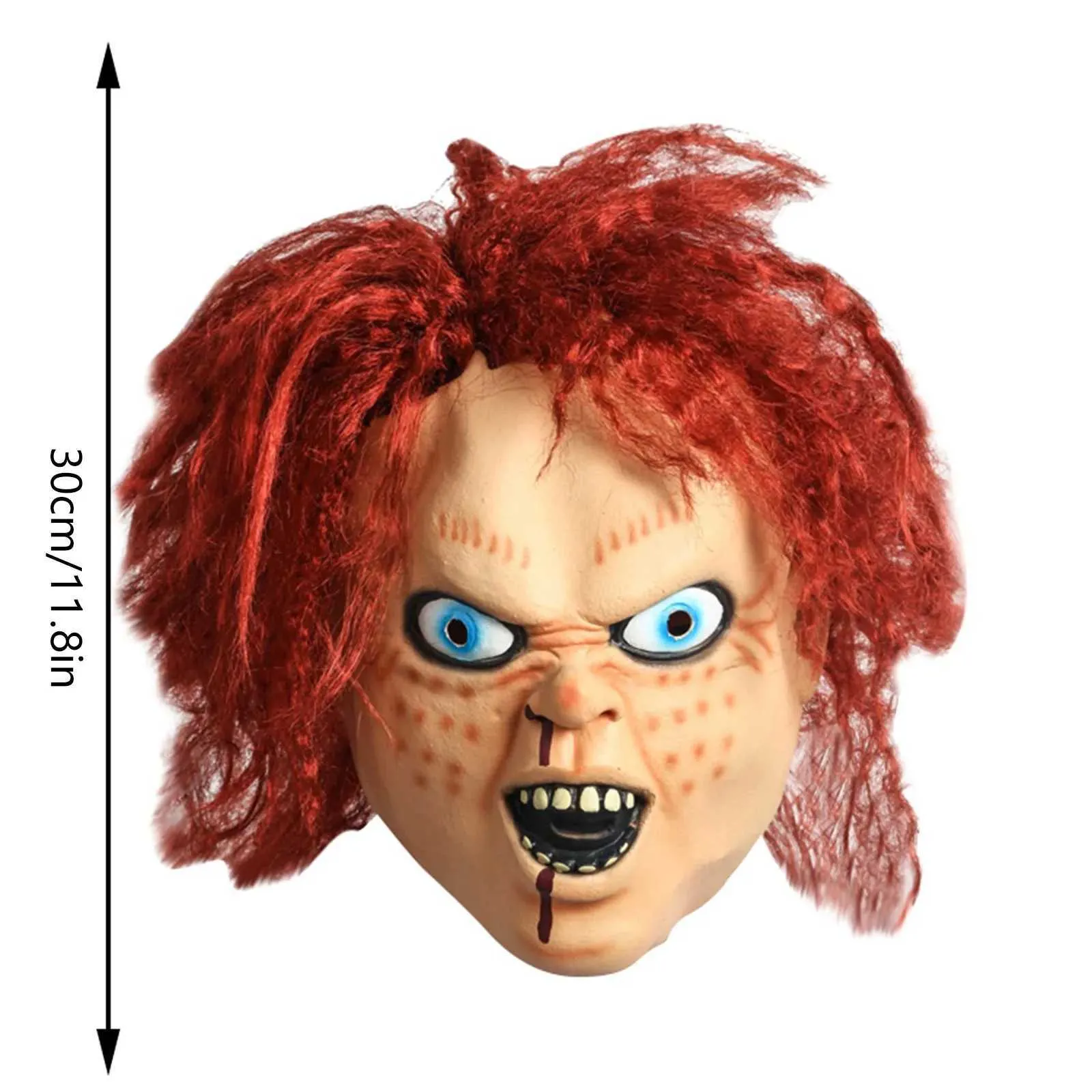 Máscaras de terror de Halloween para adultos, máscara de vampiro, zombi, monstruo, disfraz de látex, fiesta de carnaval, casco de cabeza completa, casa embrujada_voghion.com
