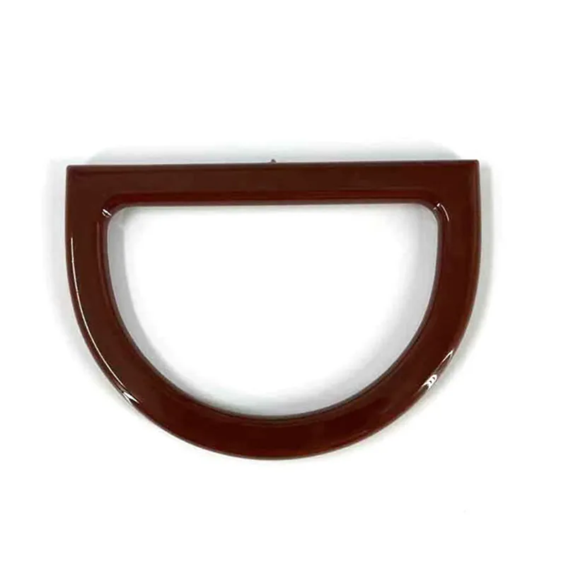 1PC D-Form Harzgriff für handgefertigte Handtaschen-Geldbörsenrahmen DIY Frauen gewebte Accessoires Mode-Taschengriffe_voghion.com
