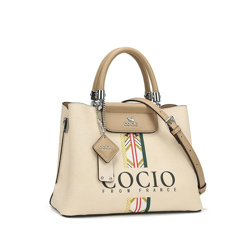 Genuine Leather Handbag Women's Boston Bag Casual Versatile Style_voghion.com