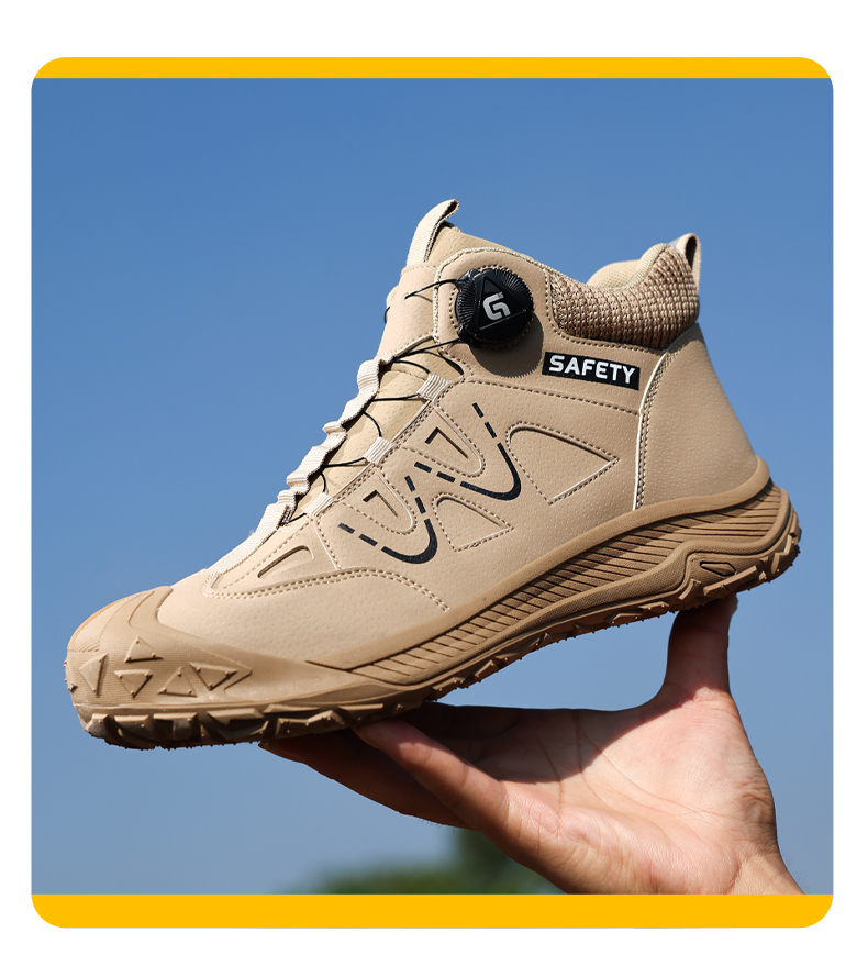 Chaussures de sécurité GUYISA, chaussures de travail, bottes à embout d'acier, imperméables, antidérapantes, coupe haute, 5052_voghion.com