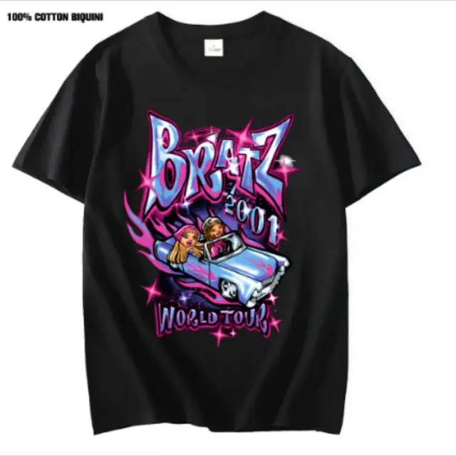 Vânzare fierbinte Printcess femei nou vară Haruku modă Y2K curse mașină imprimare vrac mânecă scurtă High Street gât rotund hip hop_voghion.com