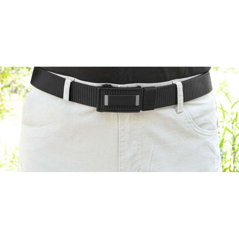 Cintura con fibbia automatica interna da uomo Downstream per sport all'aria aperta e tempo libero, comoda, traspirante, anti-sudore_voghion.com