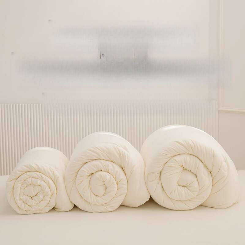 Couette d'hiver et de printemps épaisse en coton de qualité mère et bébé, simple, double, en fibre de soja_voghion.com