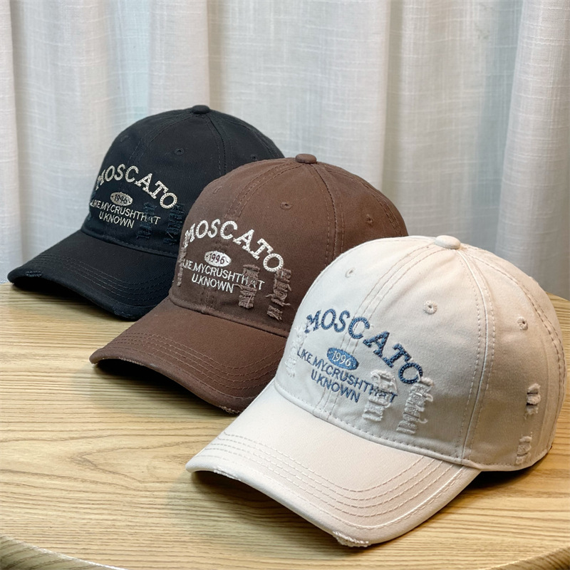 Casquette de Baseball avec lettres brodées rétro américaines, chapeau de soleil unisexe à la mode et tendance, chapeau en bec de canard à bord incurvé