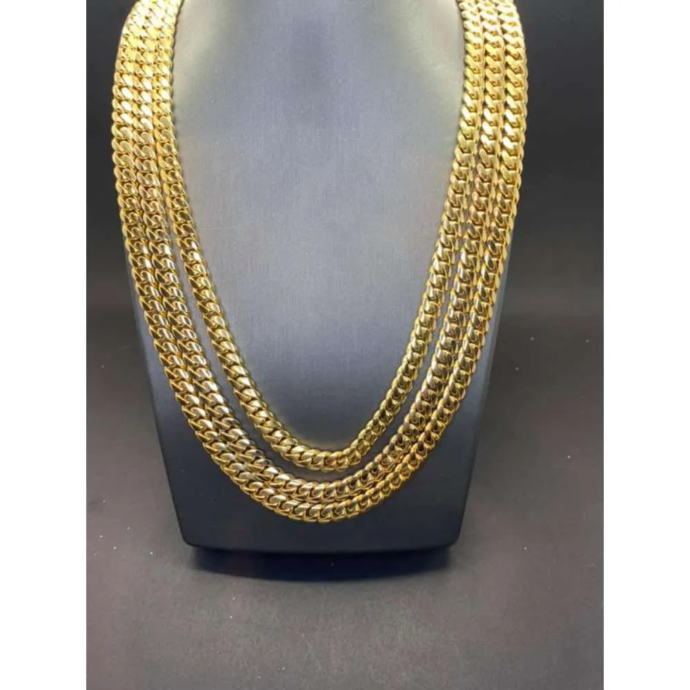 Bijoux Hip Hop en gros, plaqué or véritable 20mm 10K, collier à maillons cubains Miami solide personnalisé pour hommes, vente en gros_voghion.com