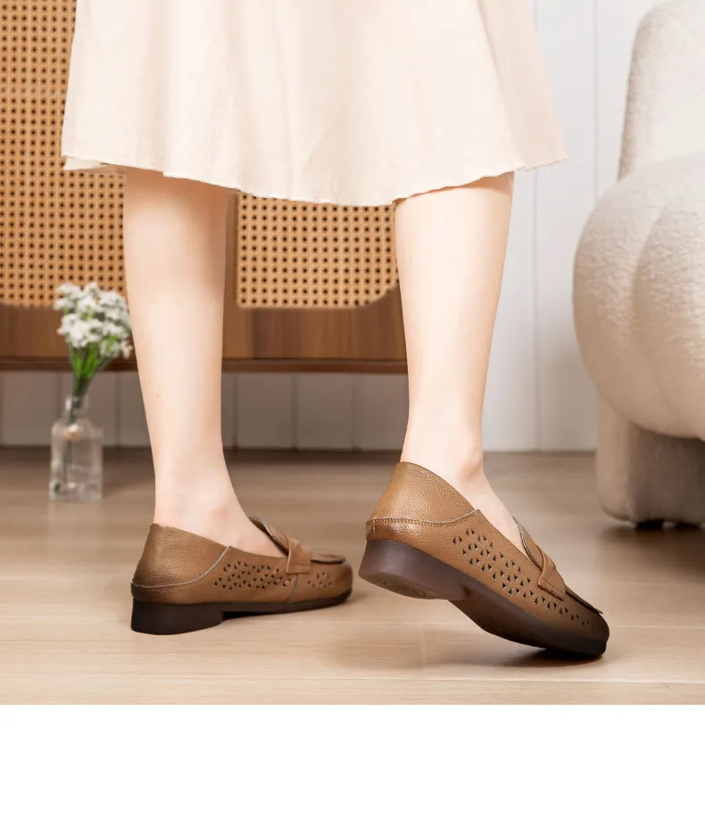 Comfortable Breathable Flat Loafer Shoes For Women Summer Design_voghion.com