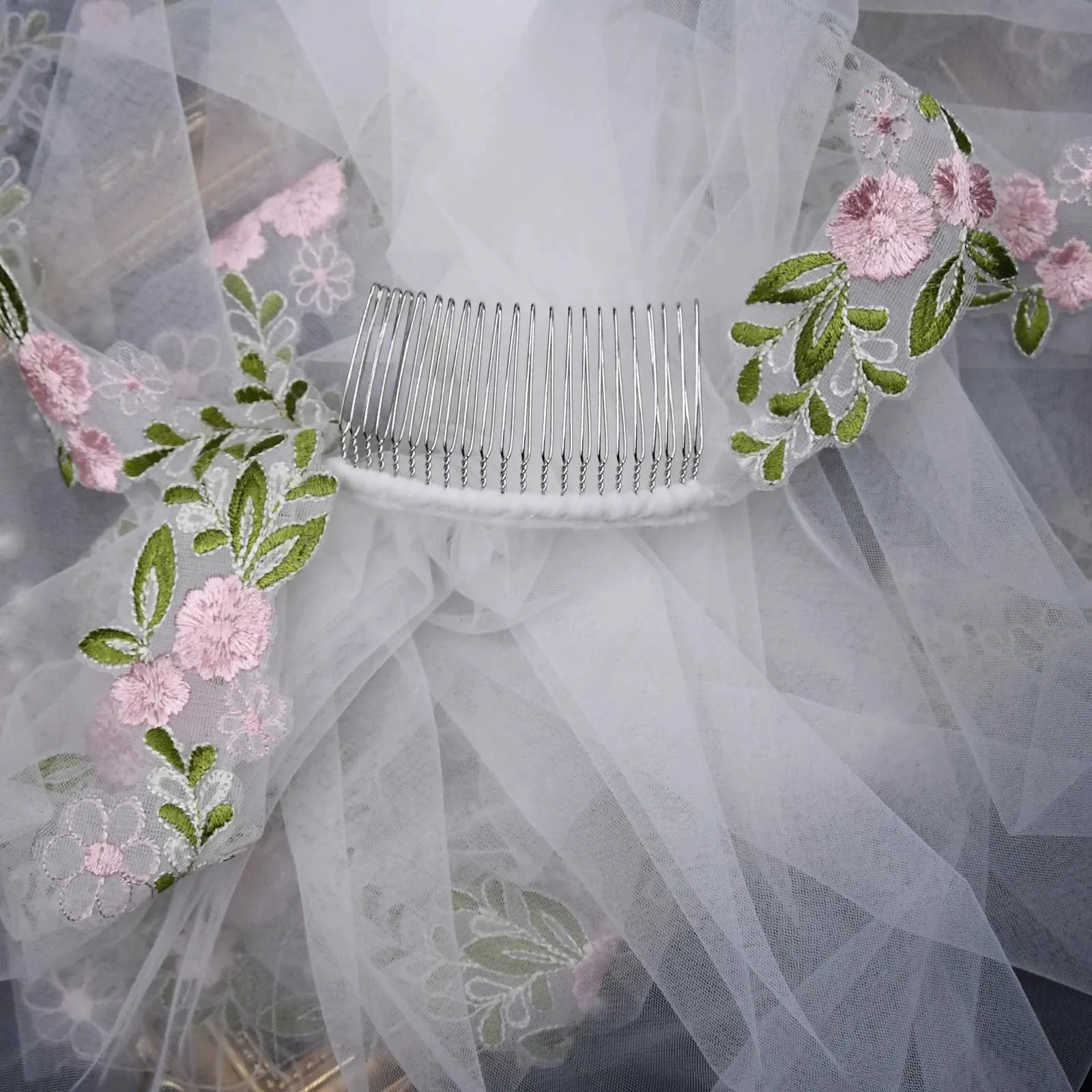 Haarschmuck Kurzer Schleier Spitzenkante Brautschleier 1 Stufe Fingerspitzenlänge Mantilla Weiche Brautkleider Zubehör Für_voghion.com