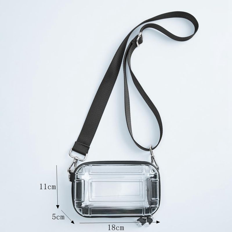 PVC-Box Umhängetasche für Frauen Transparent Acryl Taille Tasche Mode Dame Vintage Handtaschen Casual Einfache Messenger_voghion.com