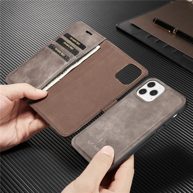 Detachable Magnetic Leather Phone Case for IPhone 15 12 13 11 14 Pro Max XS XR X SE 2022 8 7 Plus Wallet Card Holder_voghion.com