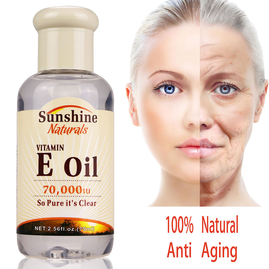 [Hot sale] Sunshine Naturals Vitamin E Oil 70000iu Liquid 2.5 oz Anti Aging_voghion.com