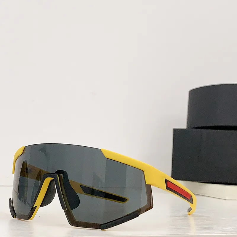 Lunettes de soleil de sport pour hommes SPS 04W Femmes Linea Rossa Impavid Lunettes Wrap Nylon Noir Cadre Ardoise Lentilles 100%_voghion.com