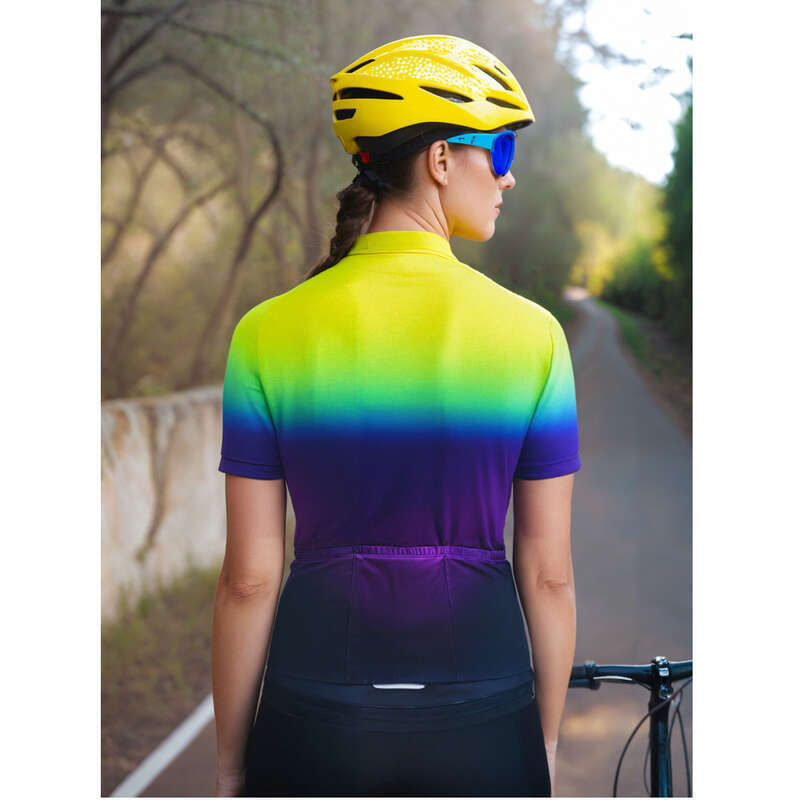 Outdoor Aurora Sommer Straße Radfahren Sport Kleidung Top frauen Kurze Ärmeln_voghion.com
