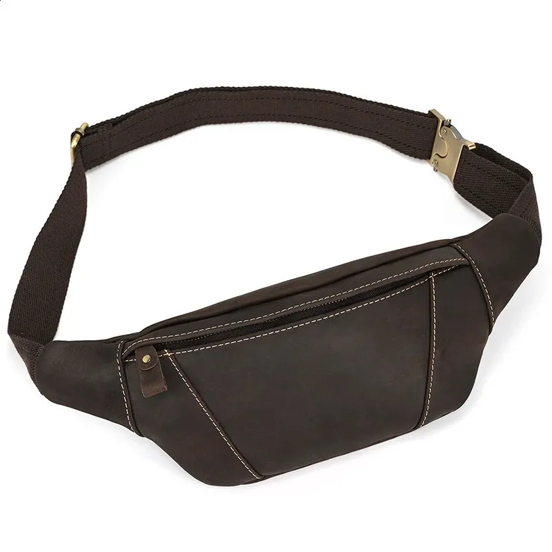Herren Brusttaschen Crossbody Schulter Mann Männliche Leder Taille Pack SG Tasche Für Outdoor-Sport Gürteltasche Klein 240924_voghion.com