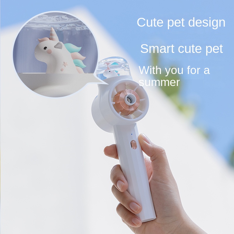 2500mAh Mini-Ventilator Tragbarer Wassersprühnebel-Ventilator Luftbefeuchter Elektrischer wiederaufladbarer USB-Luftkühlungsventilator Handventilator für den Außenbereich_voghion.com