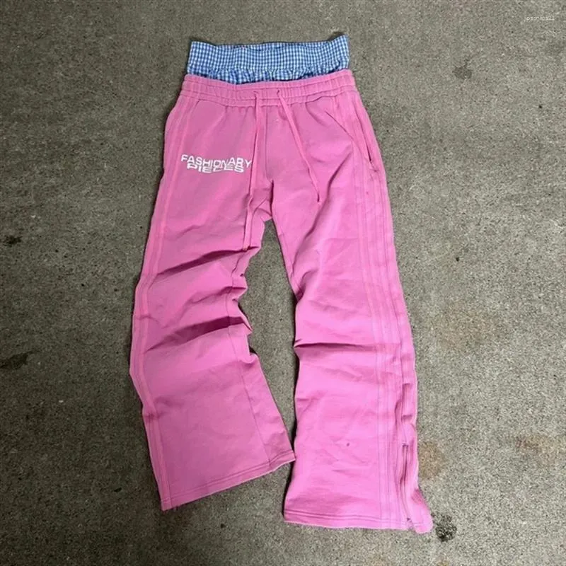 Férfi nadrág Férfi Y2K divat Egyszerű Csíkos Alkalmi Férfiaknak Retro Haruku Hip Hop Melegítőnadrág Laza Egyenes Magas Derekú_voghion.com
