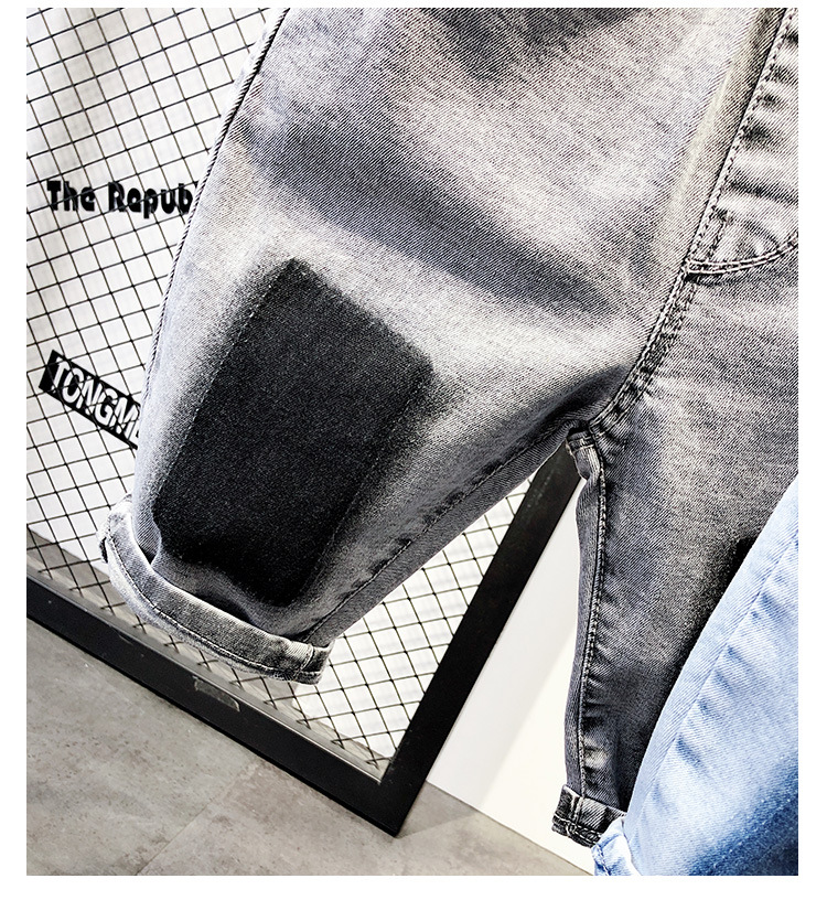 Mutter & Kinder kinder denim shorts kinder jeans Jungen lose shorts zwei-ton shorts_voghion.com