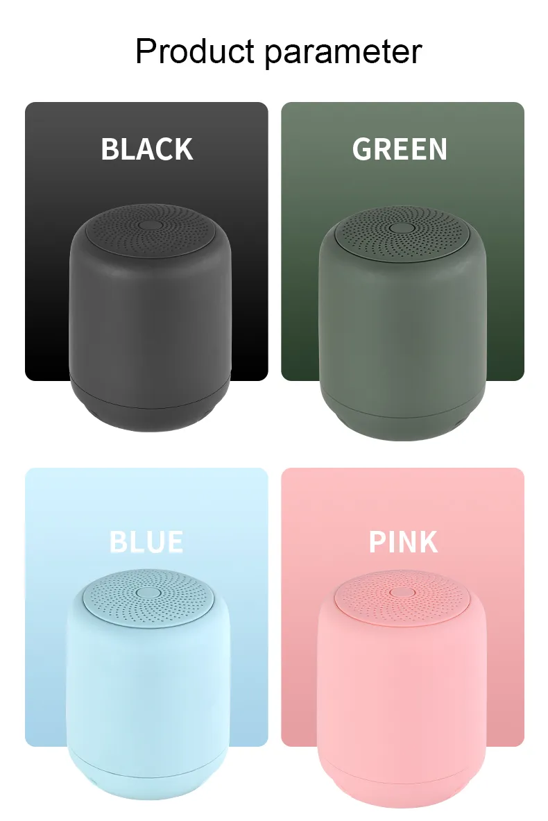 Mini Bluetooth-høyttaler trådløs bærbar utendørs subwoofer med stort volum radio stemmeassistent musikkspiller_voghion.com