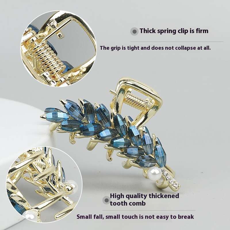 Fermaglio per capelli a forma di spiga di grano, piccolo, con impugnatura di cristallo, temperamento di alta qualità, versatile, di medie dimensioni, design di nicchia, squisito_voghion.com