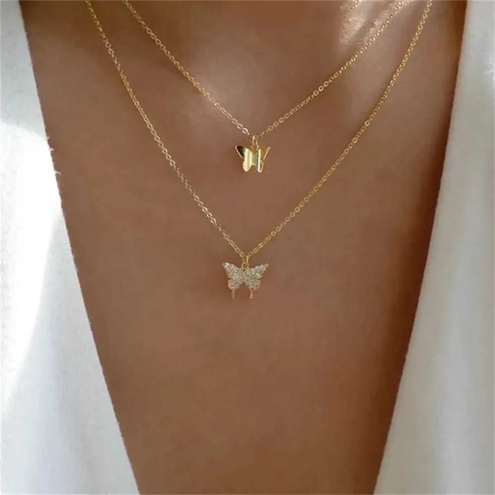 Colliers pendentifs Bls miroir en or en forme de cœur adapté aux femmes à la mode collier pendentif multicouche ensemble de bijoux_voghion.com