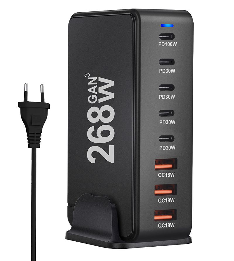 Încărcător de birou multifuncțional de mare putere, 240W GaN Multiport 268WPD, nou_voghion.com