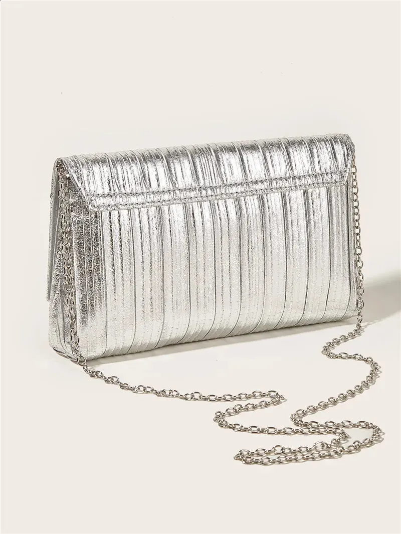 Gold Sequins Evening Clutch for Women 2024 Fashion Party Purse Ladies Chain Shoulder Crossbody Wedding Bags 240830_voghion.com