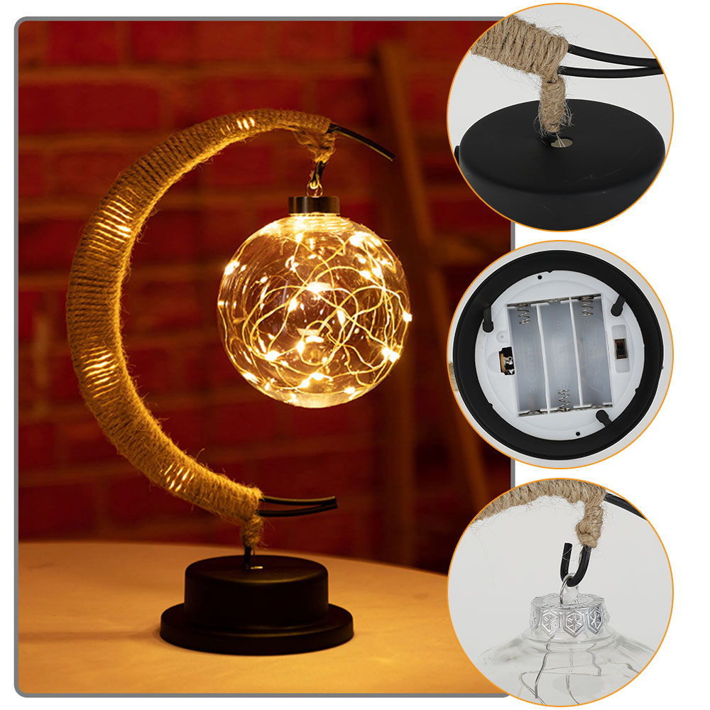 LED Månelampe Natlys EID Mubarak Ramadan Dekoration Bordlamper Natlys Boligdekoration Sovende sengelampe_voghion.com