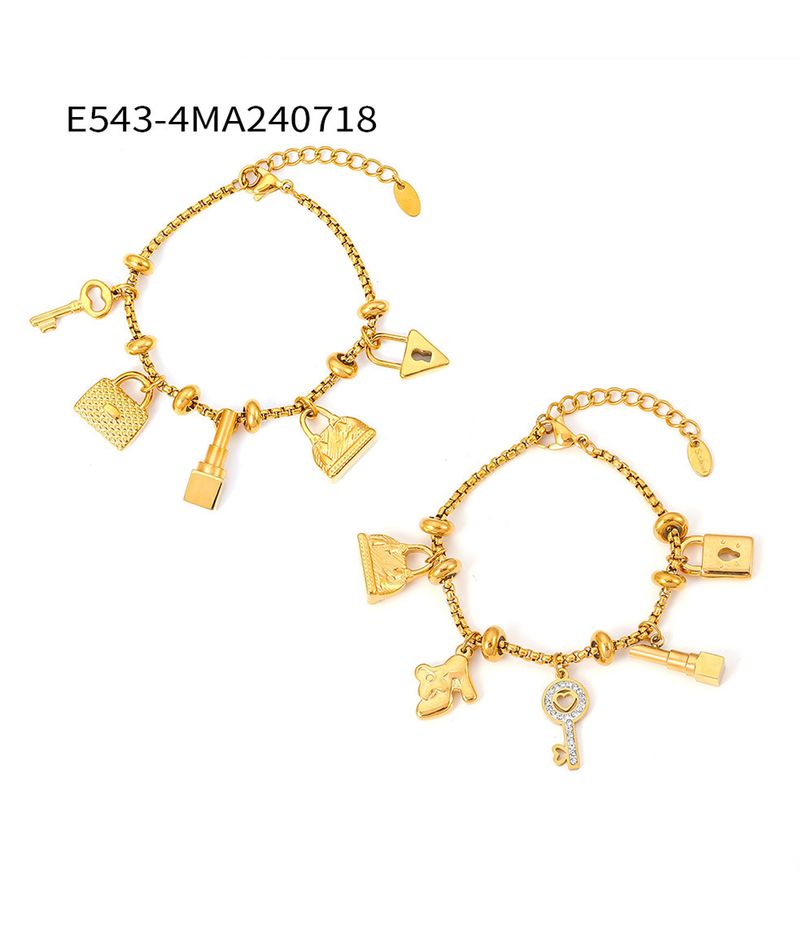 Bracciale con ciondolo Tag Dia multi-elemento in stile retrò alla moda_voghion.com