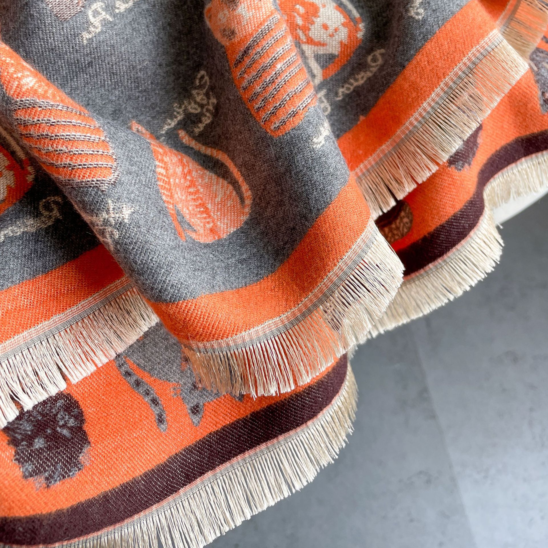 Sciarpa calda in lana autunnale e nuova da donna, invernale, double face, in imitazione cashmere, con fascia per il collo spessa, con aria condizionata_voghion.com