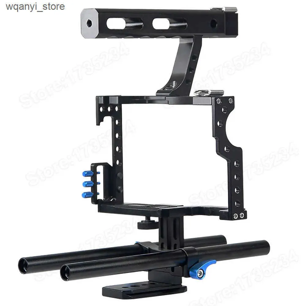 Stabilisatoren A7 Videostabilisator Kamerakäfeg Grëff Dsrl Buerrigg Fir GH4 A6300 A6500 A7S A7R A7Rii A7Sii Filmkäfeg_voghion.com