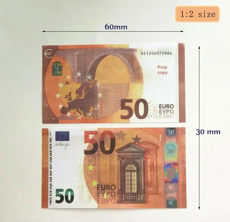 Prop Other Festive Supplies Party Fa K E Money Banknote 1 5 10 20 50 100 US Dollar Euros Realistic Toy Bar Props Copy_voghion.com
