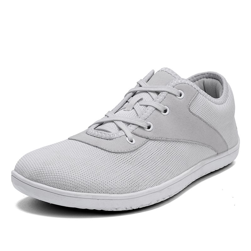 Barfotsneakers for voksne, crosstrainer, tåboks, brede, minimalistiske herresko med null droppsåle, avslappet strikkesko, stor størrelse_voghion.com