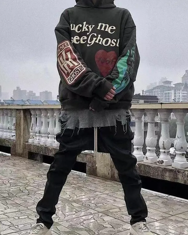 Kleidung Lucky Me I See Ghosts Print Hoodie Herren Damen Designer Hoodies Pullover Herbst Winter Sweatshirts_voghion.com