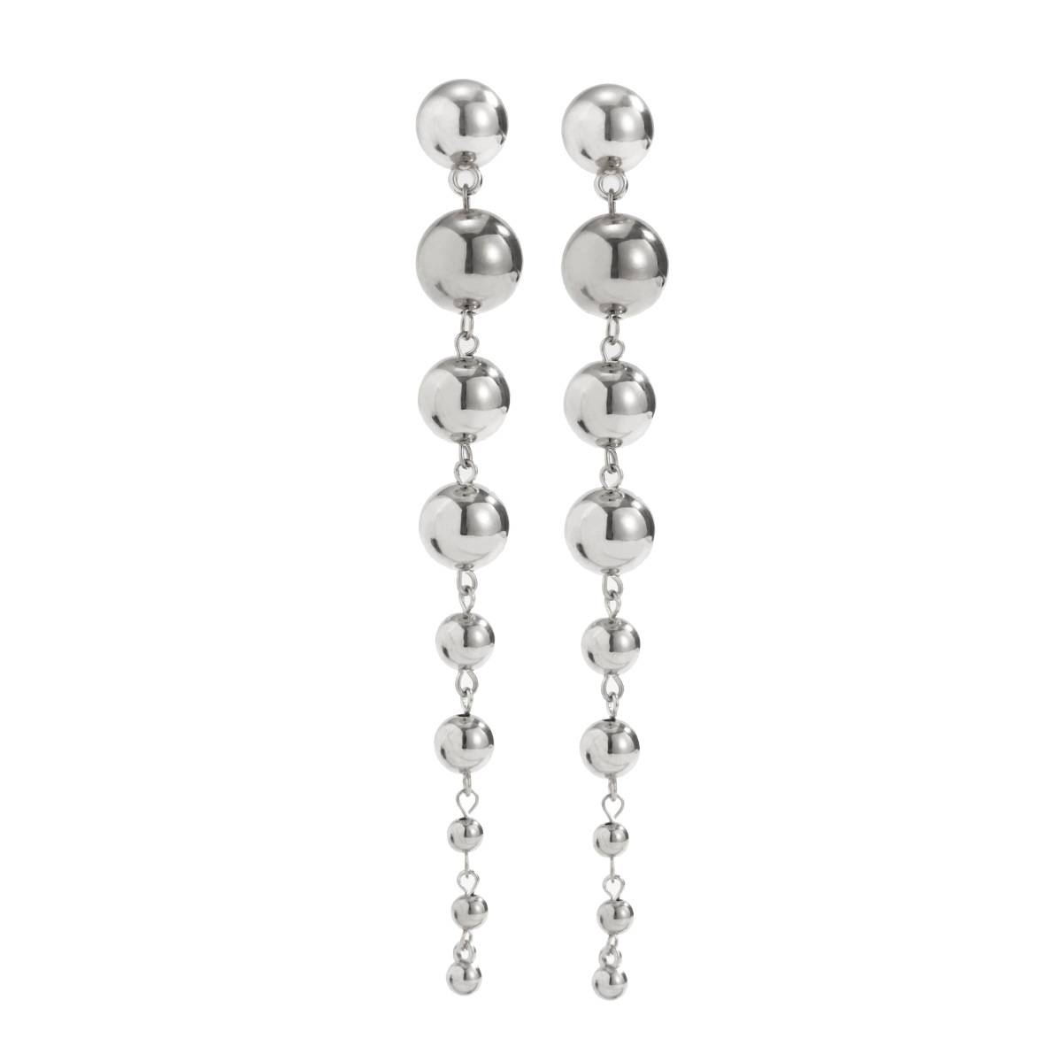 Boucles d'oreilles en perles de taille féminine à la mode géométrique personnalisée Perles en métal Nouveaux accessoires d'oreille pour femme_voghion.com