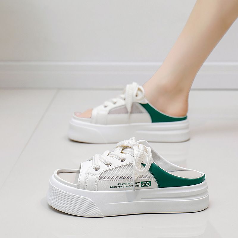 Kleine weiße Damen 2024 Neue Sommerstudentin Koreanische Ausgabe Vielseitig Lässig Instagram Trendy Dicke Sohle Fashion Board_voghion.com