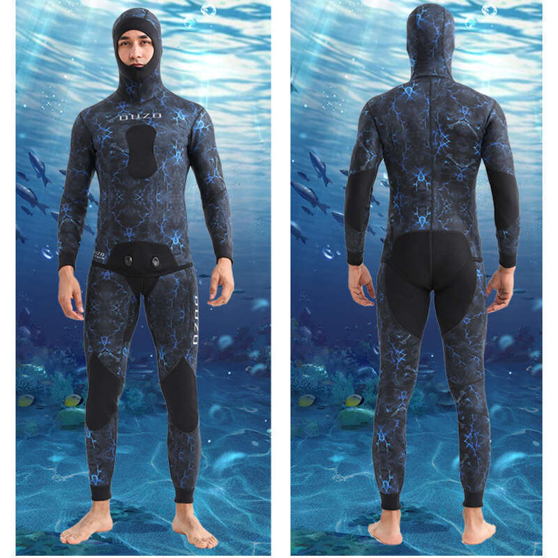 Costum de înot și surfing nou, corp divizat, 3 mm, pentru vânătoare de pești, rezistent la frig pentru bărbați, protecție solară, uscare rapidă, gratuit_voghion.com