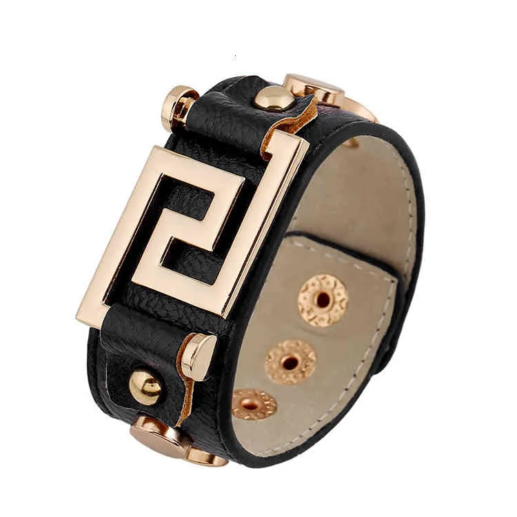 Geometric Cuff Bracelet Gold Punk Statement Jewellery For Women_voghion.com