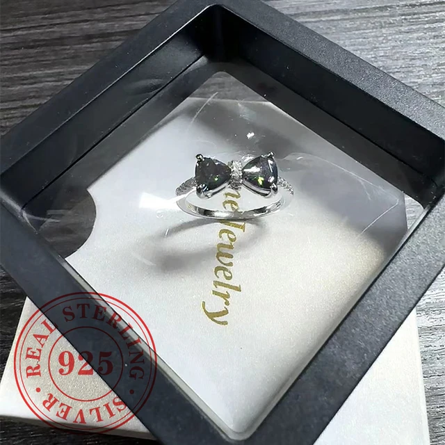 Anelli Huitan in argento Sterling romantico per donna, con fiocco luminoso colorato, accessori CZ, gioielli di fidanzamento per feste dolci e meravigliose_voghion.com