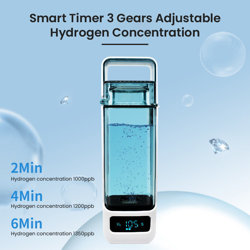 Ny vätegeneratorkopp vattenfilter 300 ml alkalisk tillverkare väterikt vatten bärbar flaska lonizer ren H2 elektrolys_voghion.com