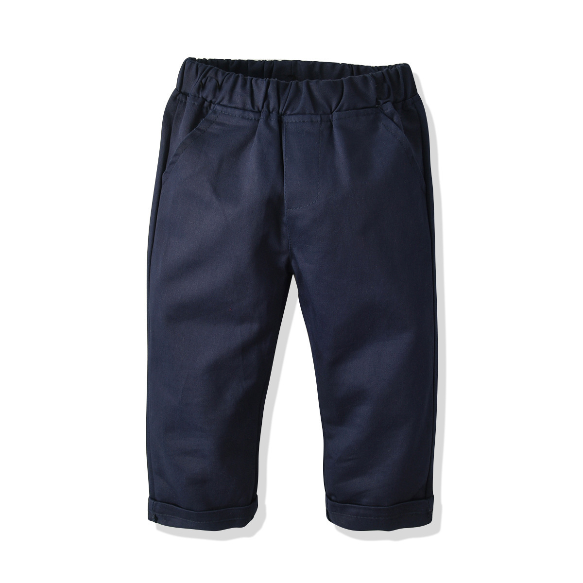 Schwarzes Hemd für Kinder, lässiger Hosenanzug, Jungen-Krawatte, formelle langärmelige Strickjacke, zweiteiliges Set_voghion.com